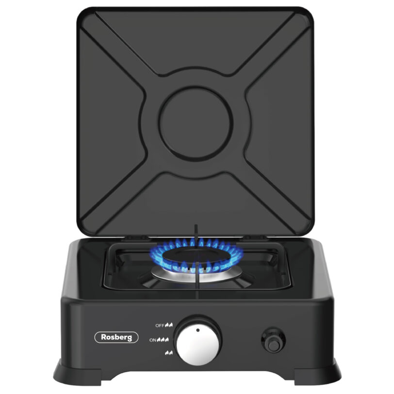 Единичен газов котлон с капак Rosberg R51454E1L