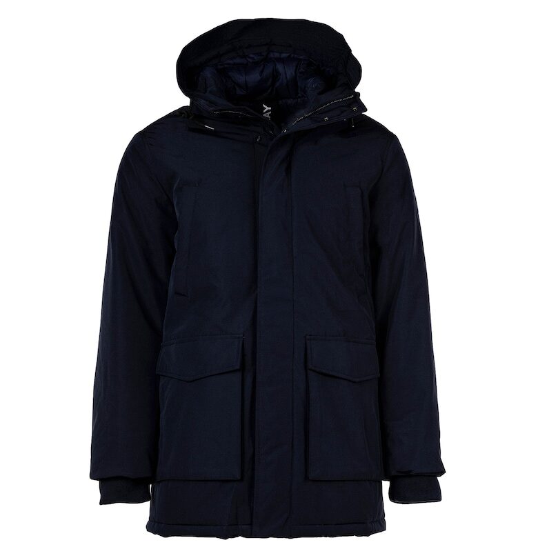 Едноцветна парка с качулка - Син Replay