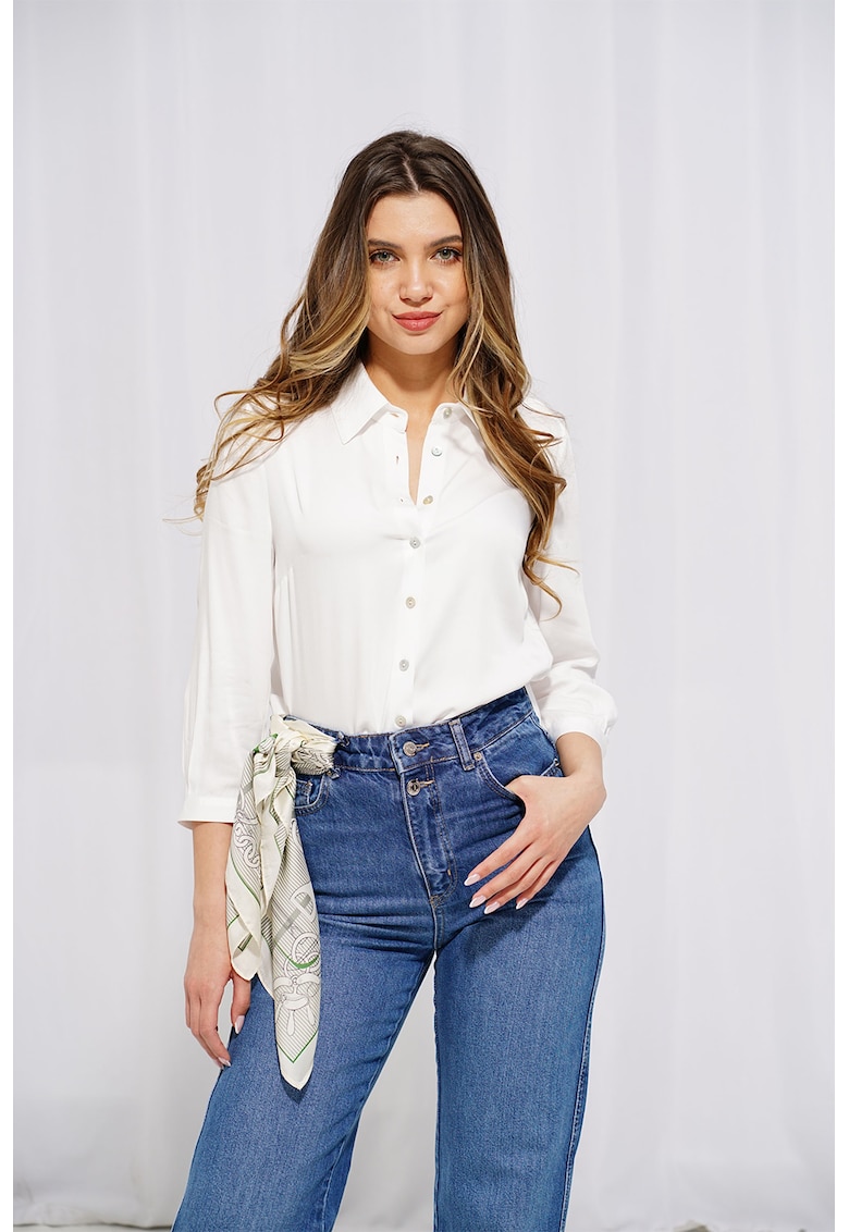 Едноцветна риза Daliana - Бял Hermosa