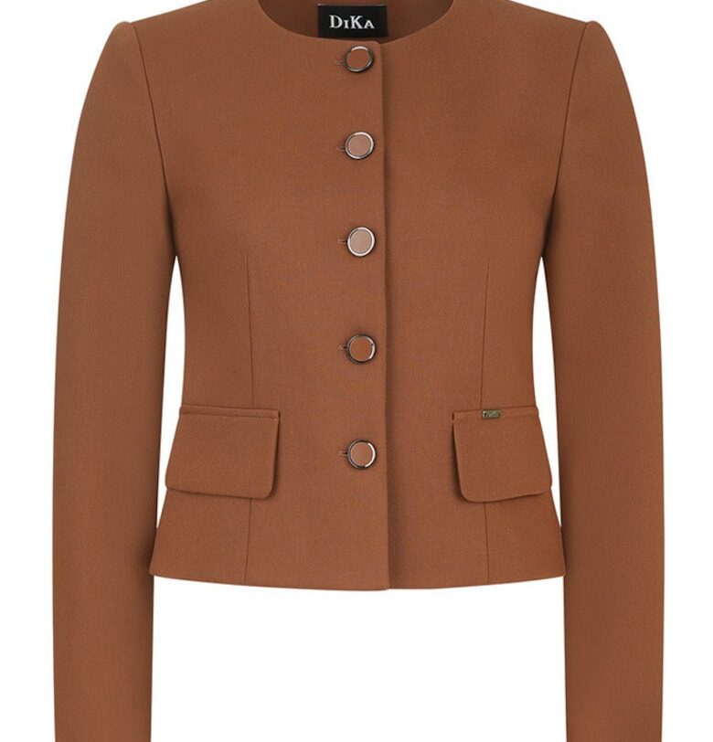 Едноцветно сако с кръгло деколте DiKa
