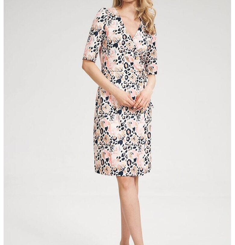 Ежедневна рокля с леопардов принт -  Полиестер - Многоцветен - Figl