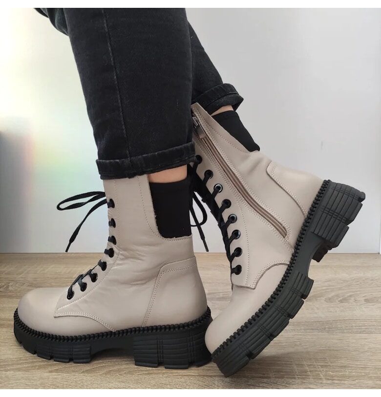 Ежедневни дамски боти  23657 Beige Vision - бежови - Бежов DOGATI