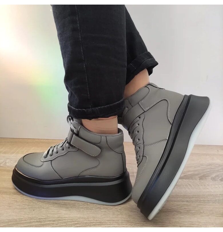 Ежедневни дамски боти C6019-1 - Сив - Nabuck - Gray - Сив FRANCO GERARDO