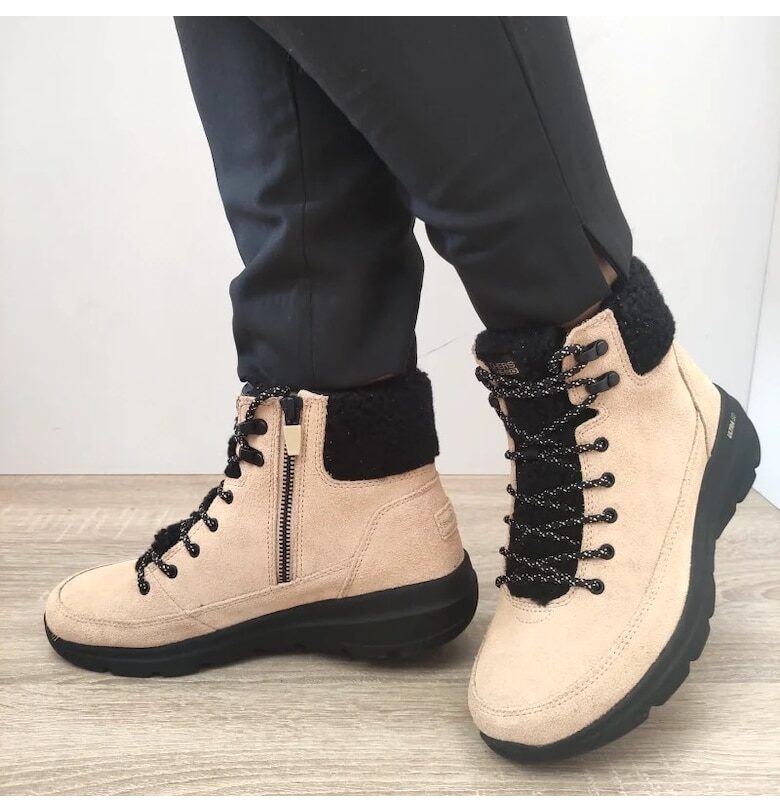 Ежедневни дамски боти  16677 NTBK - Бежов Skechers