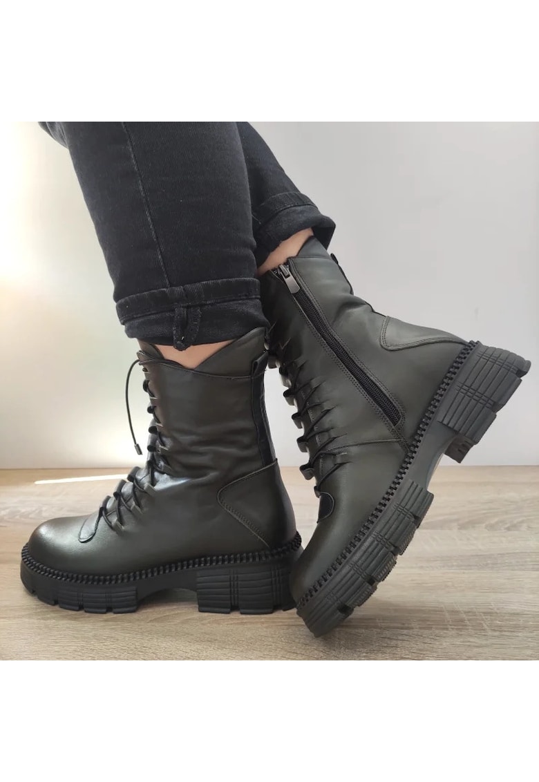 Ежедневни дамски ботуши 5779 Green Khaki - Каки - Зелен DOGATI