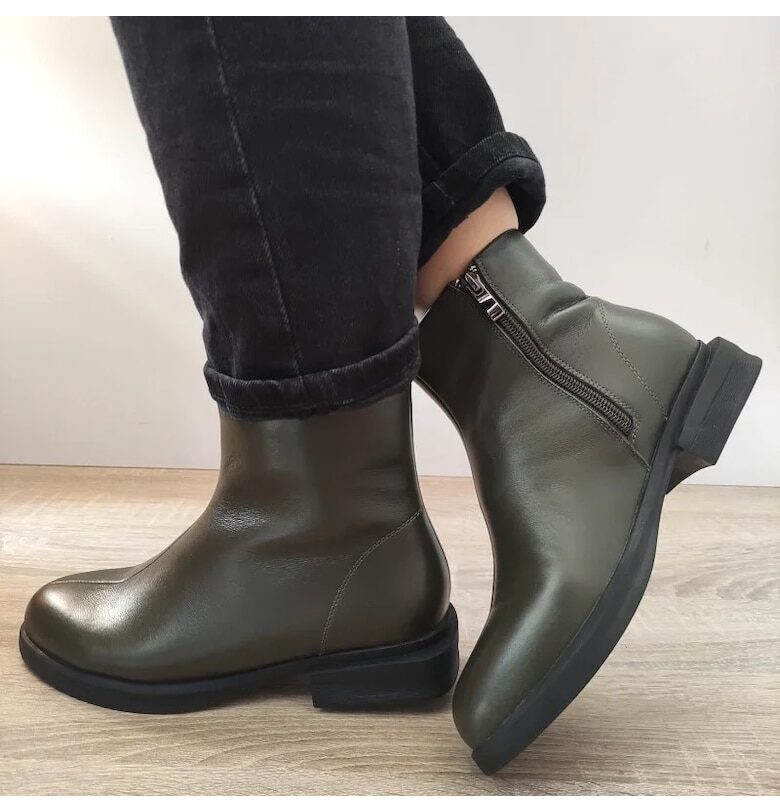 Ежедневни дамски ботуши  D9193-11 Green Khaki - Каки - Каки FORMAZIONE