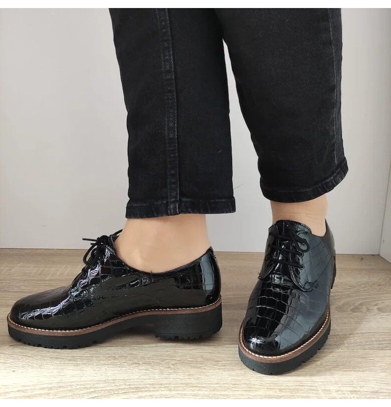 Ежедневни дамски обувки  10081 Negri Croco - черни - Черен Pitillos