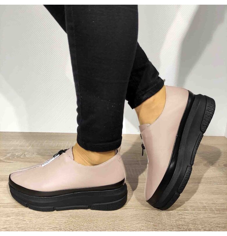 Ежедневни дамски обувки  1247-11 бежово - бежово - Hюд цвят PERLLA