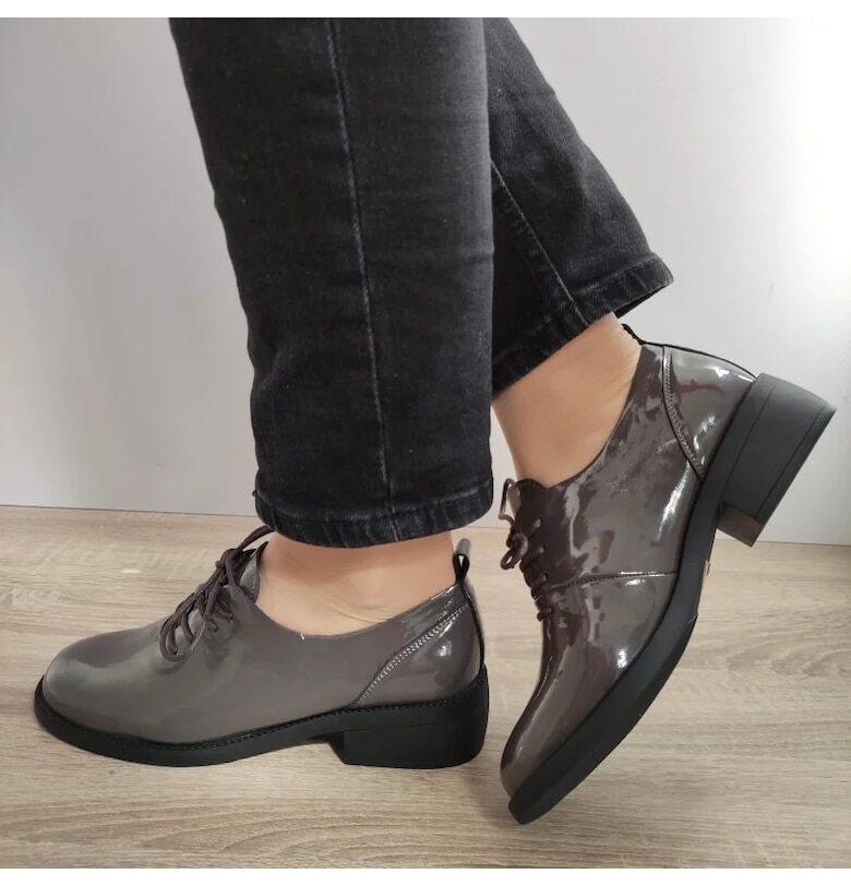 Ежедневни дамски обувки  191018-1 Сив лак - Сив FORMAZIONE