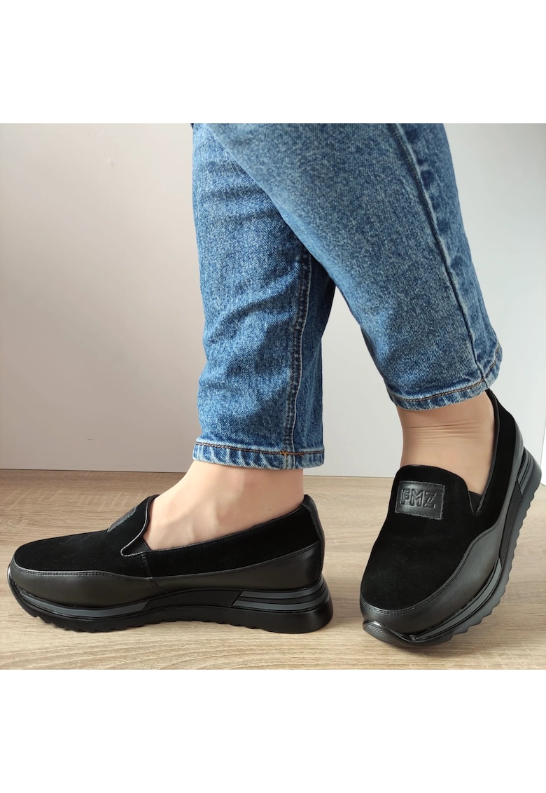 Ежедневни дамски обувки 5013-1 Black + Velvet - Черно + Velvet - Черен FORMAZIONE