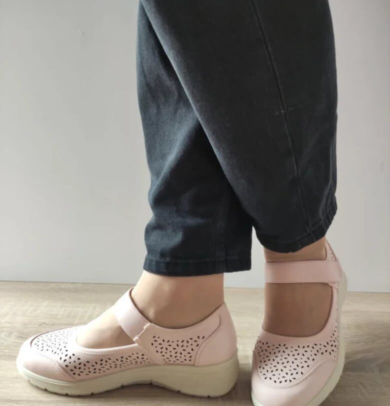 Ежедневни дамски обувки  860022C C5-N - перфорирани - Розово нюд - Розово - Розово Pass