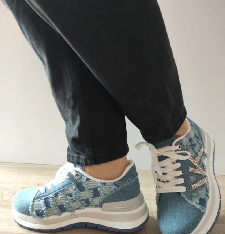 Ежедневни дамски обувки  Wsc250517-21 Jeans - сини - Син Jomix