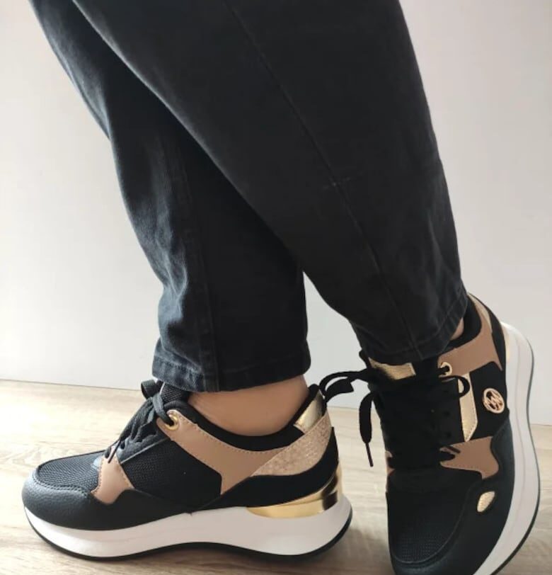 Ежедневни дамски обувки  Wsc250721-1 черни с кафяво - Черен Jomix