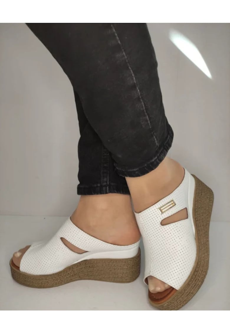 Ежедневни дамски сабо 018 1207P Бели - Бял - Бял DOGATI