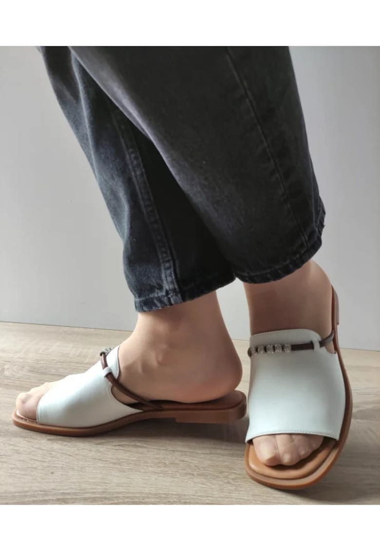 Ежедневни дамски сабо 460016B 13-N Бели - Бели - Бял Pass