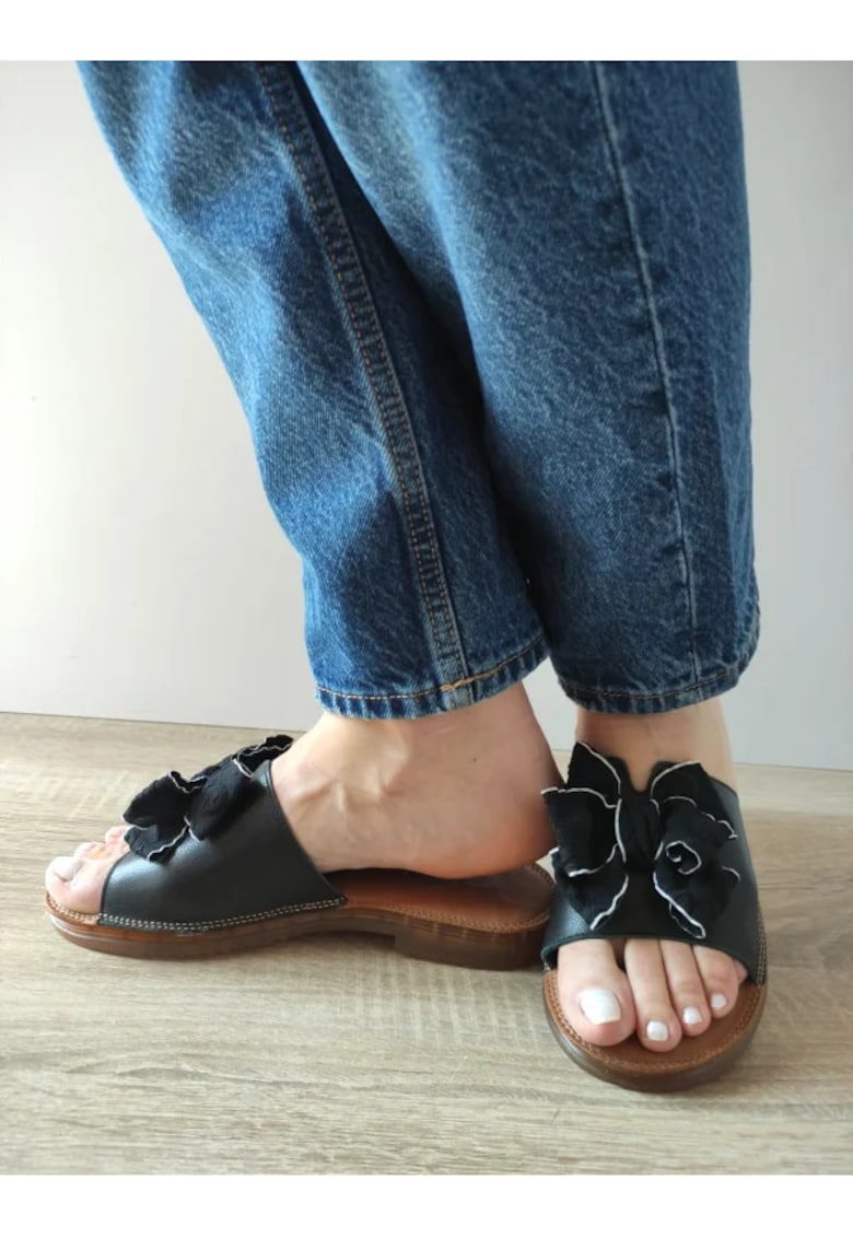 Ежедневни дамски сабо 60015A 01-N Черни - Черно - Черен Pass