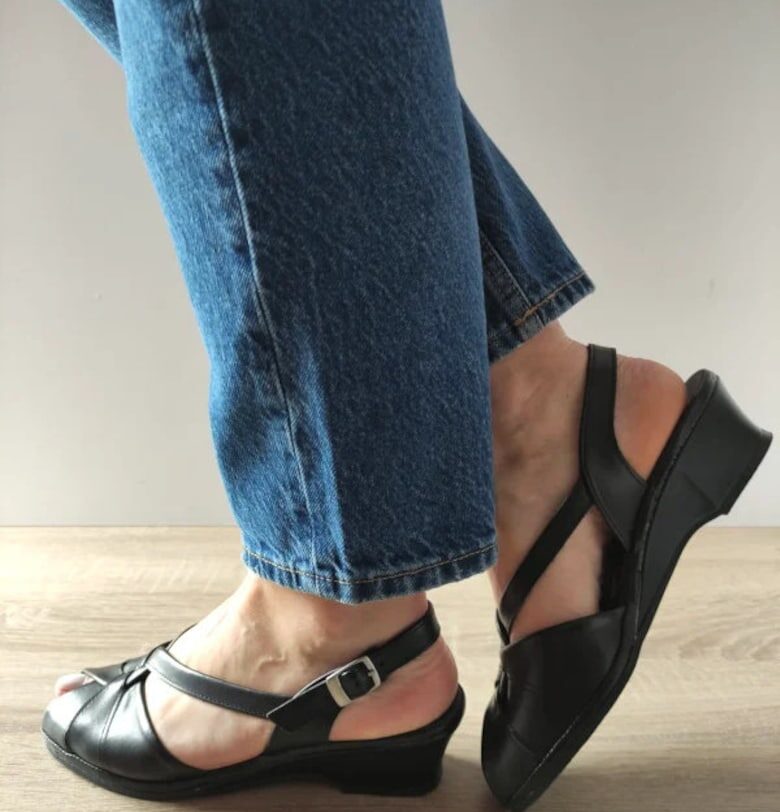 Ежедневни дамски сандали  0065T Roma 01-N черни - черни - Черен Suave