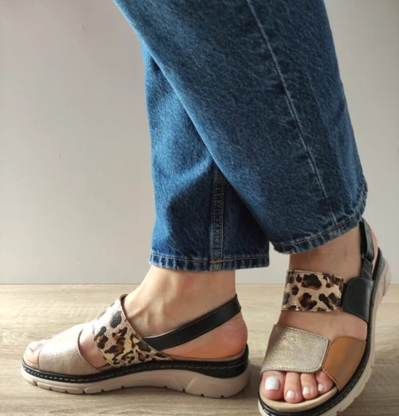 Ежедневни дамски сандали  12535T Мостар 45-N Черни Плюс Комб - Черен Suave