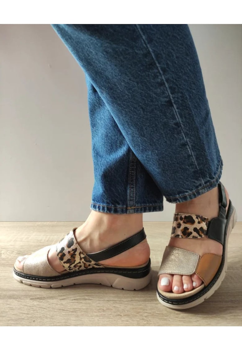 Ежедневни дамски сандали 12535T Мостар 45-N Черни Плюс Комб - Черен Suave