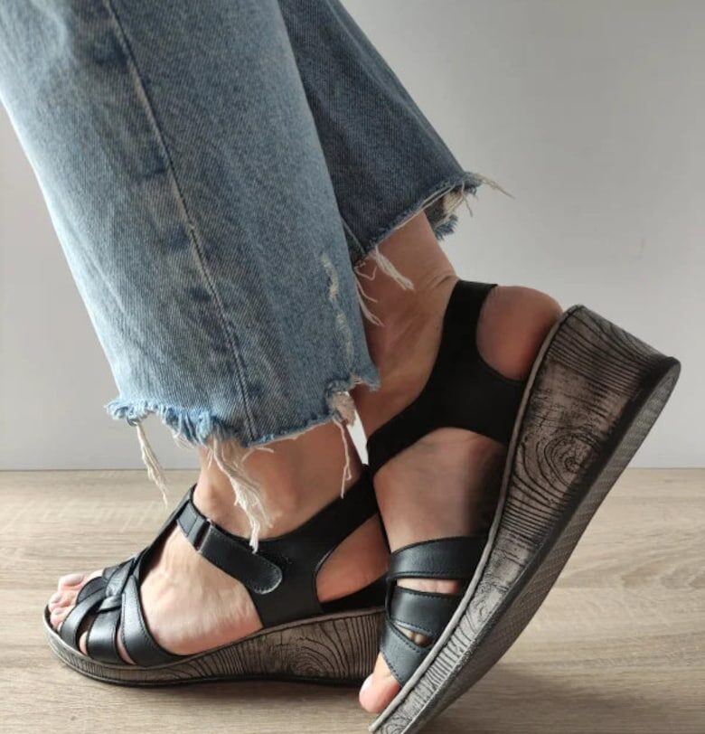 Ежедневни дамски сандали  22-05 черни - черно - Черен BIO FLEX