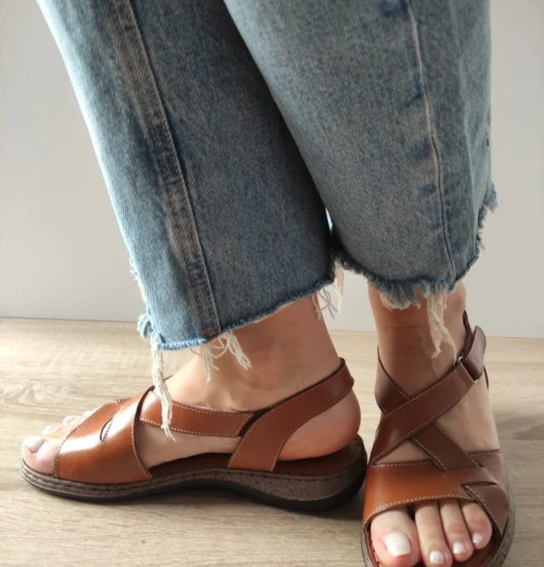 Ежедневни дамски сандали  4773 4 Кафяво - Кафяво - Кафяв DYANY