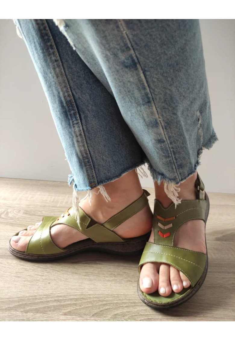 Ежедневни дамски сандали 4773 5 Verzi Olive - Зелени - Зелен DYANY