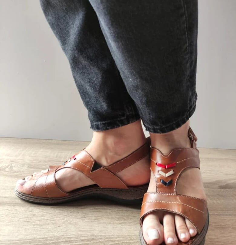 Ежедневни дамски сандали  4773 5 Кафяви - Кафяви - Кафяв DYANY