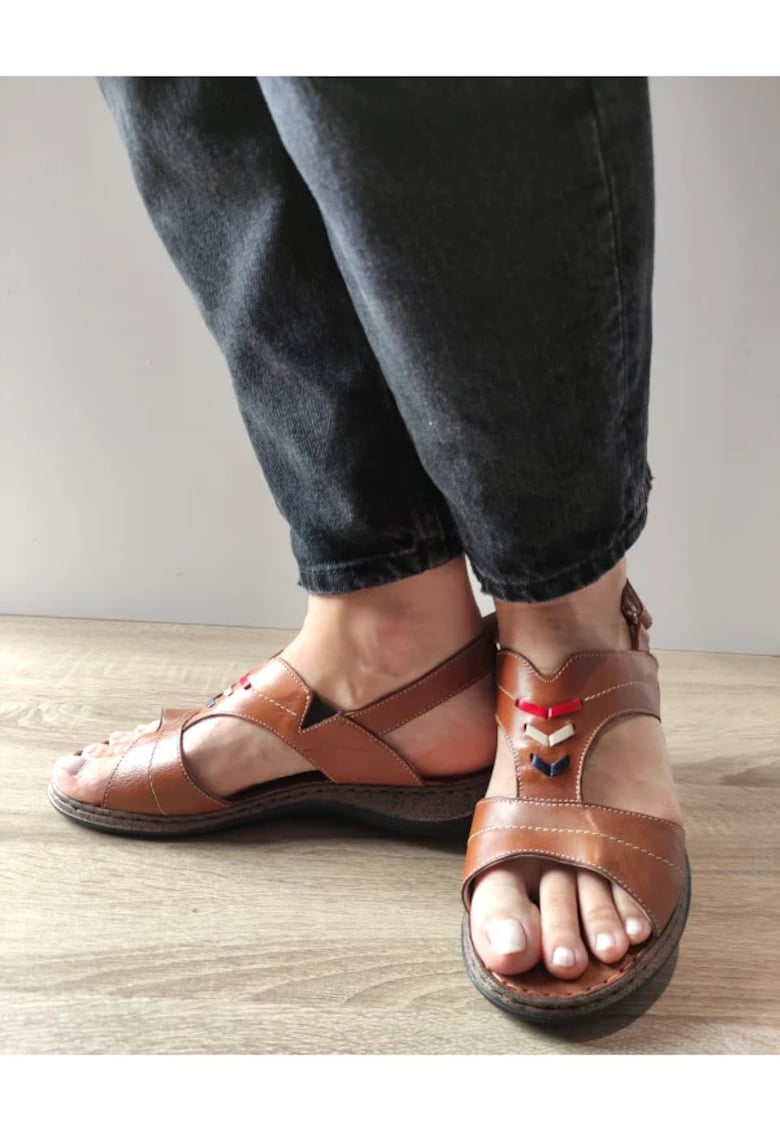 Ежедневни дамски сандали 4773 5 Кафяви - Кафяви - Кафяв DYANY