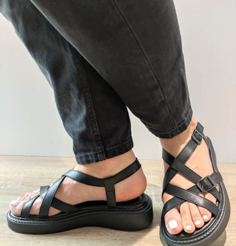 Ежедневни дамски сандали  60005A 01-N черни - Черен Epica