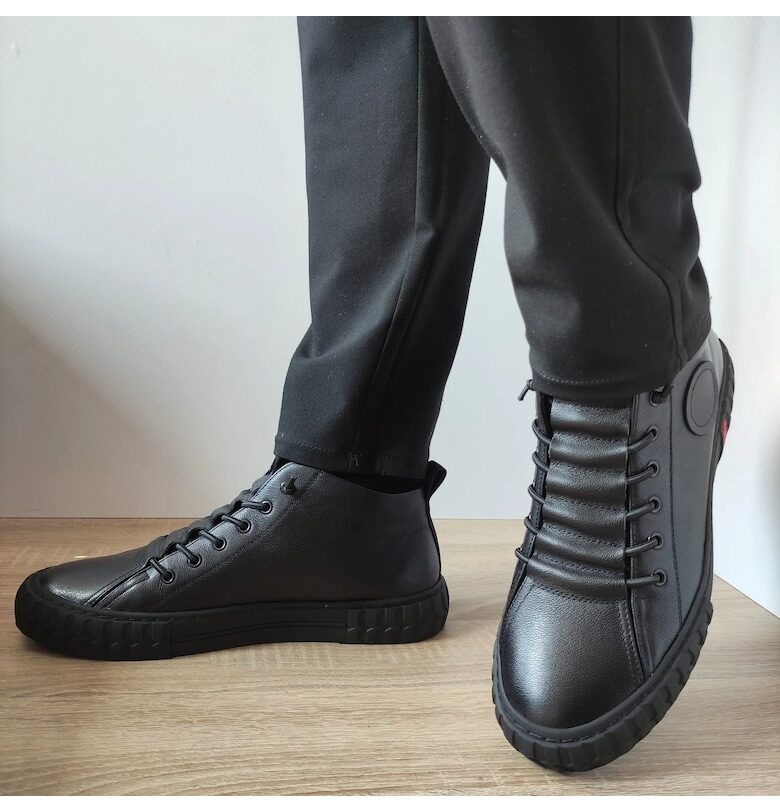 Ежедневни мъжки боти  Wz202002 - черни - Черен FRANCO GERARDO