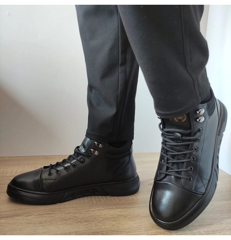 Ежедневни мъжки ботуши  H879 - черен - Черен FRANCO GERARDO