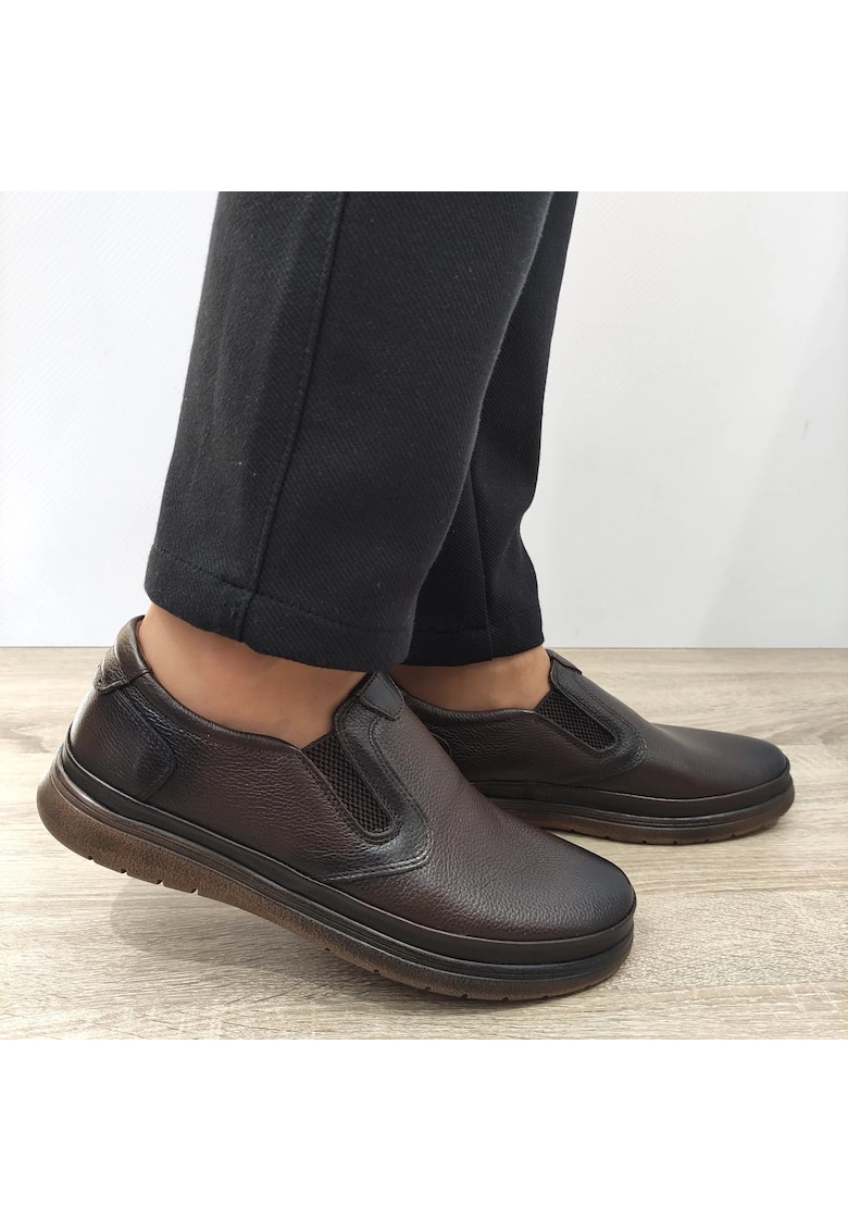 Ежедневни мъжки обувки 204328 Brown - Кафяви - Кафяв Nicolis