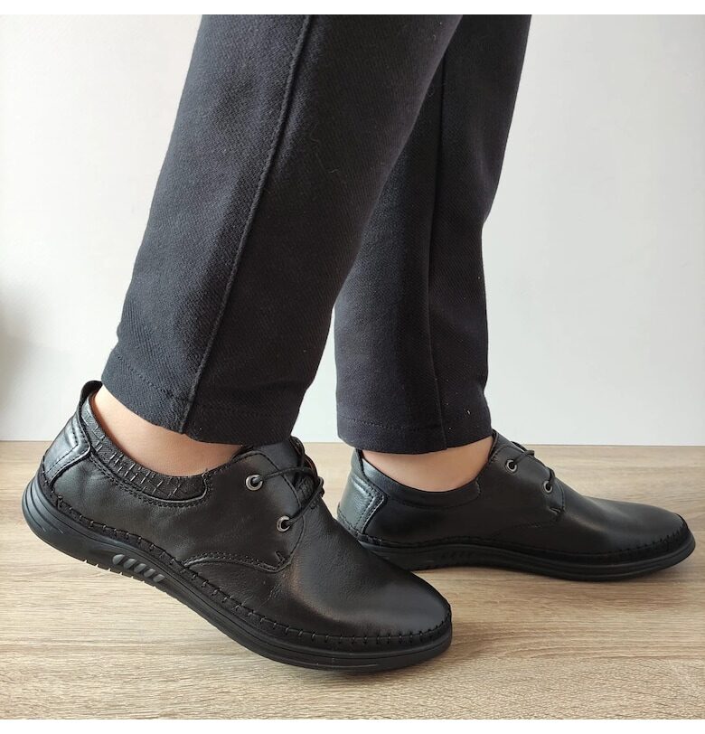Ежедневни мъжки обувки  23535 Black - черни - Черен Mels