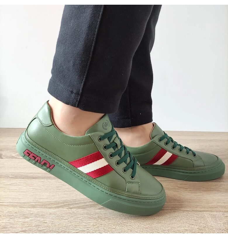 Ежедневни мъжки обувки  68005 Olive Green - маслинено зелено - Маслинено зелено FRANCO GERARDO