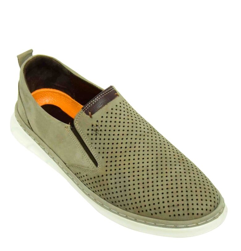 Ежедневни мъжки перфорирани обувки  Go051 - Navy Blue - GORETTI