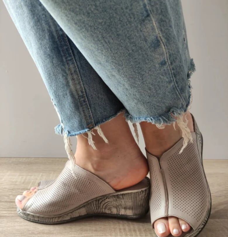 Ежедневни сабо дамски  22-74 Бежов пясък - Бежов - Бежов BIO FLEX