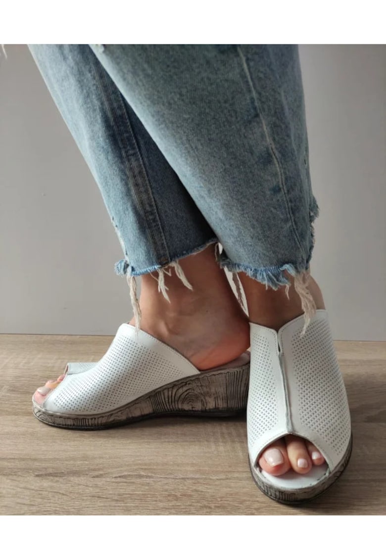 Ежедневни сабо дамски 22-74 Бели - Бял - Бял BIO FLEX