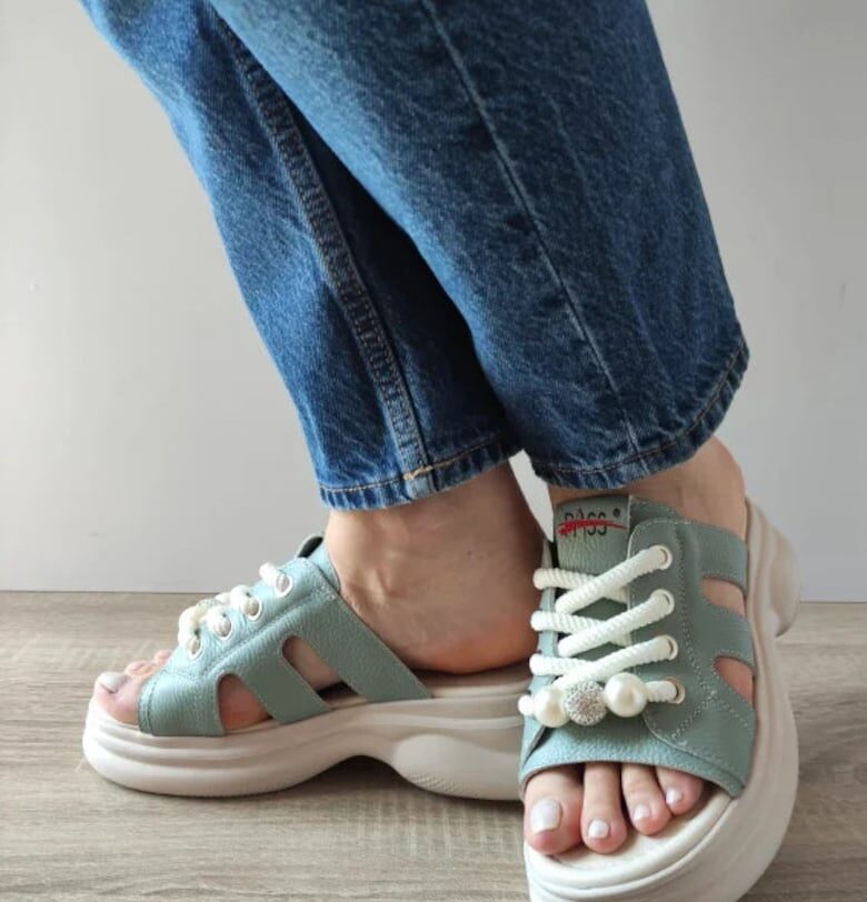 Ежедневни сабо дамски  60004C 07-N - Син - Син Pass