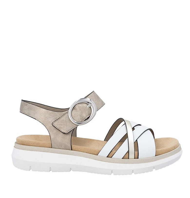 Ежедневни сандали - дамски -  D2K55-90 бели - екокожа - Бял Remonte