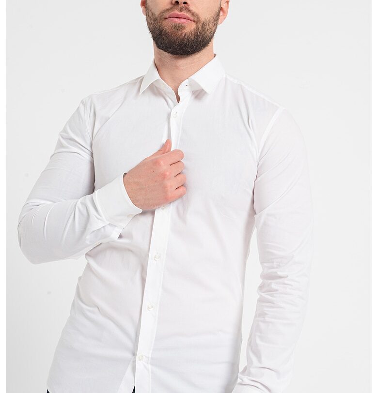 Екстра слим риза Elisha - Бял HUGO