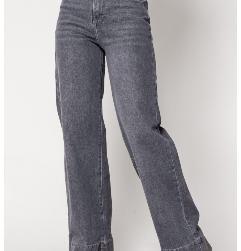 Еластични широки дънкови дънки Grey Сив - Сив uFIT