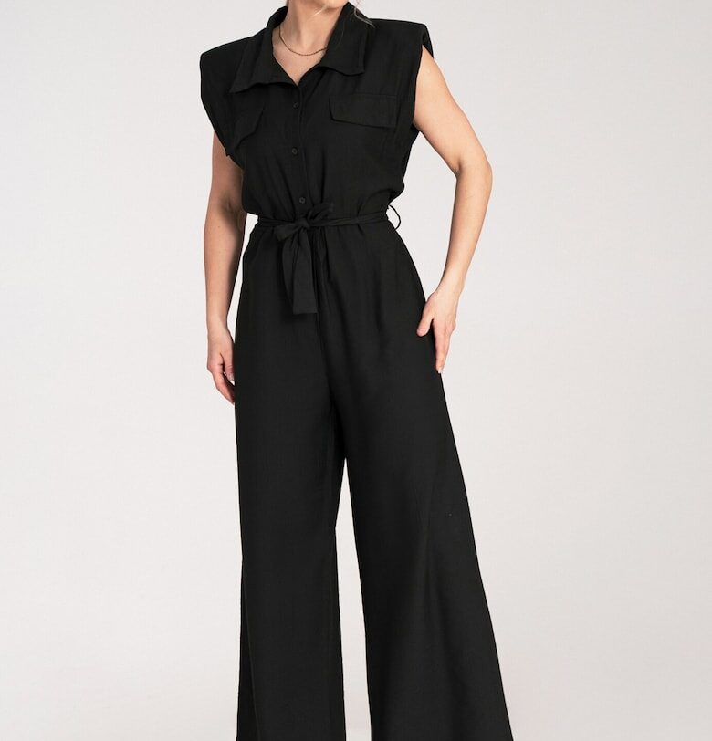 Елегантен гащеризон  официален - черен - изработен от качествен материал - Един размер Figl