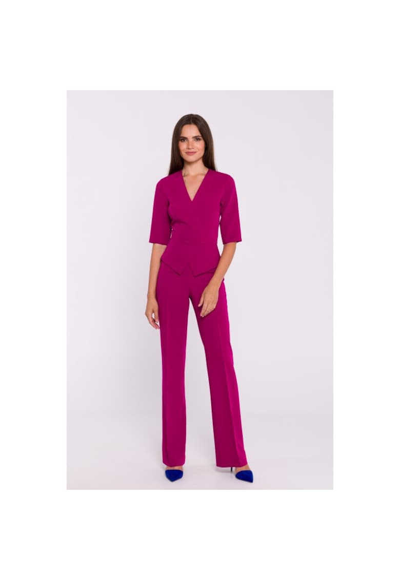 Елегантен дамски гащеризон с пеплум Stylove