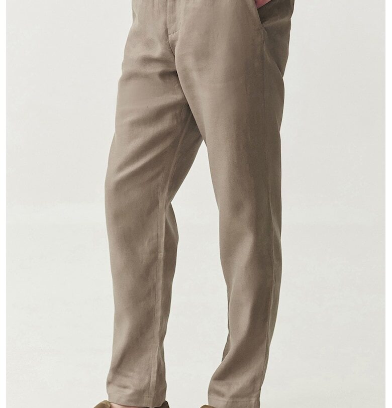 Елегантен ленен панталон с джобове - Светлокафяв Tatuum