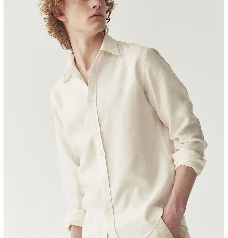 Елегантна ленена риза - Слонова кост Tatuum