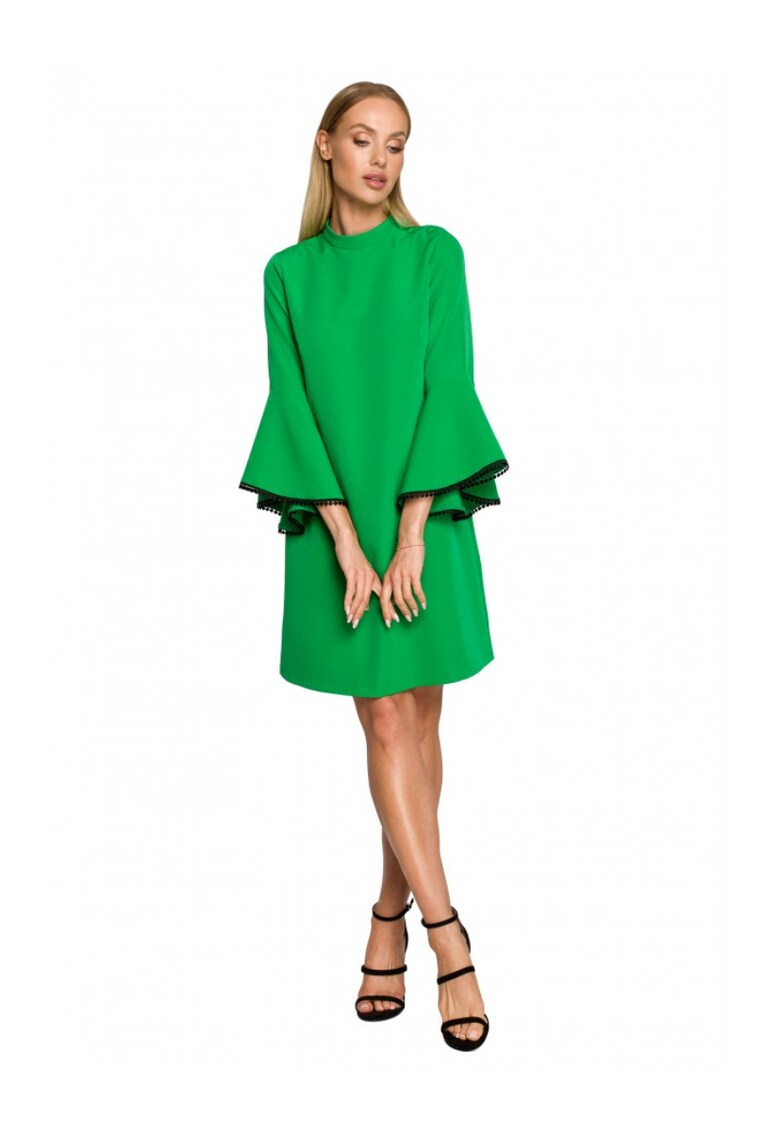 Елегантна рокля Полиестер - Розова - Зелен MOE