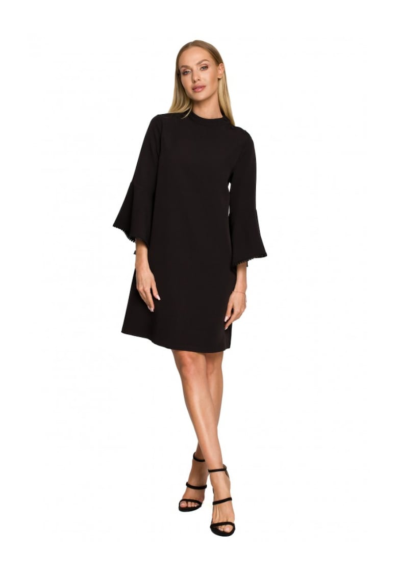 Елегантна рокля Полиестер - Розова - Черен MOE
