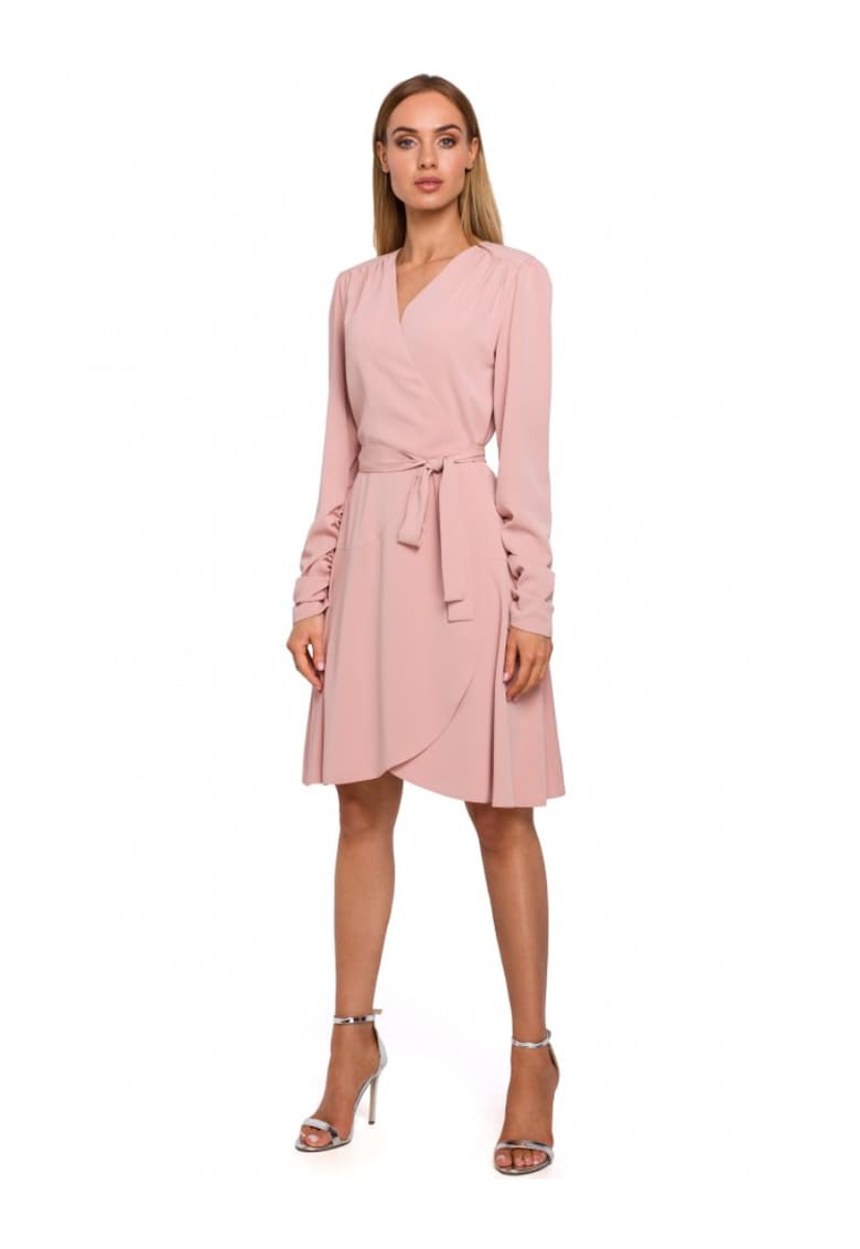 Елегантна рокля - Полиестер - Розово MOE