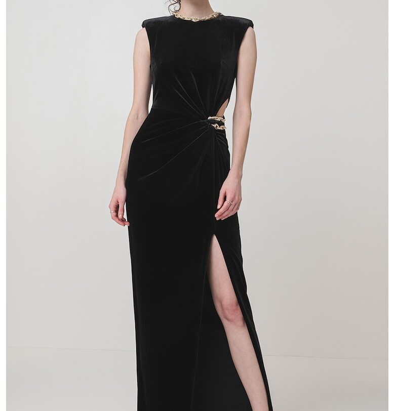 Елегантна рокля с верижка - Черен SELF-PORTRAIT