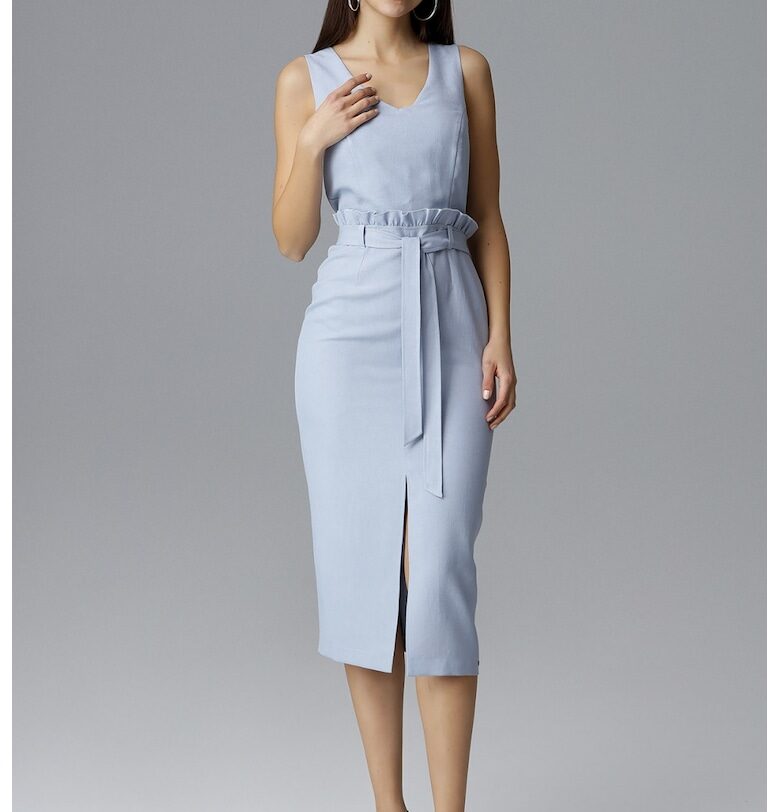 Елегантна синя рокля Figl